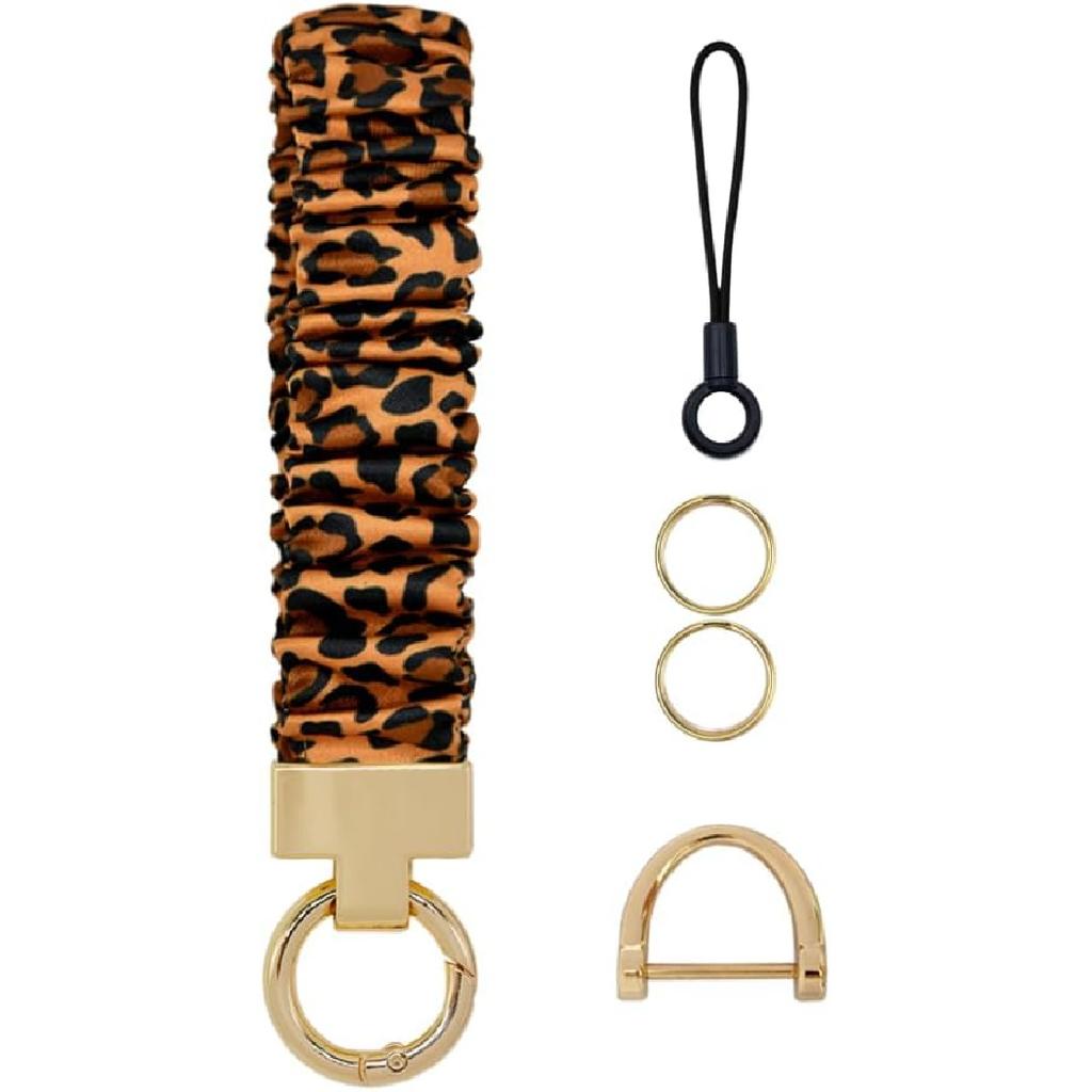 Wrist Lanyard for Key Chain Wristlet Keychain for Car Keys Phone,Strechy Scunchie Key Lanyard Wrist Strap Bracelet