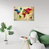 Canvas Print World Map Multicoloured