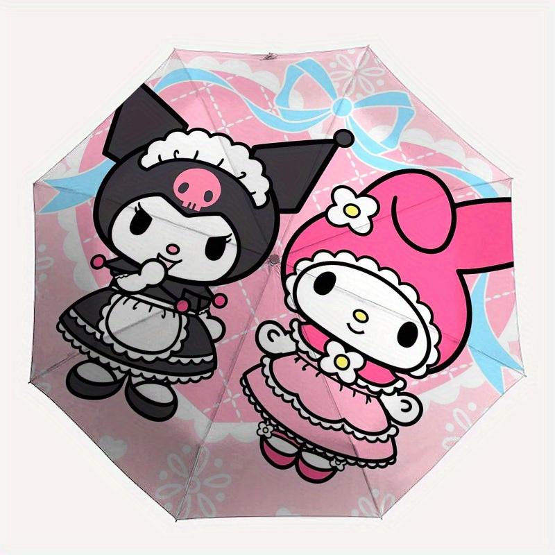 1pc My Melody and Kuromi Dress Up Umbrella with Plastic Handle,Suitable for All Seasons Home Travel Outdoor UmbrellaSanlio321