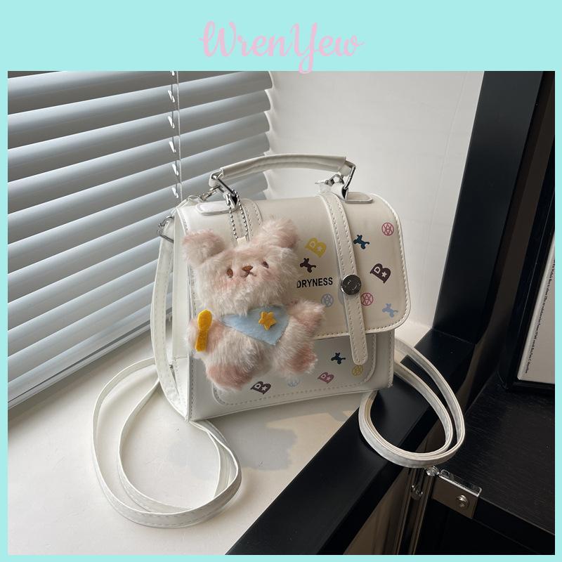 Retro Bag With Flap Closure Pu Material Street Style Daily Use For Students