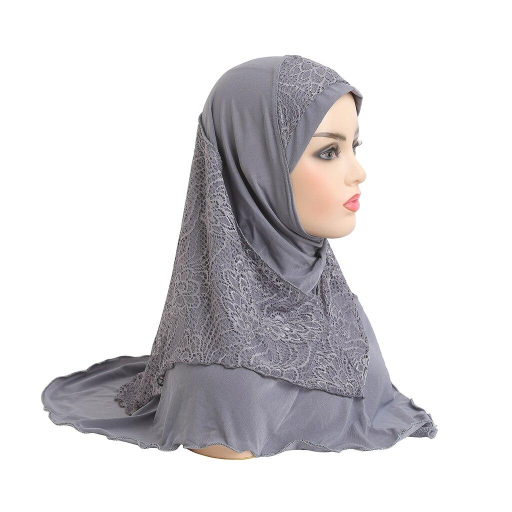 Lace Scarf Islamic Hijab Muslim Head Wrap Pray Scarves Womens Headwear
