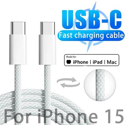Кабель PD 60 Вт USB C к USB Type C для iPhone 15 Pro MAX iPad MAC Type C, быстрое зарядное устройство для Xiaomi Redmi Samsung S22