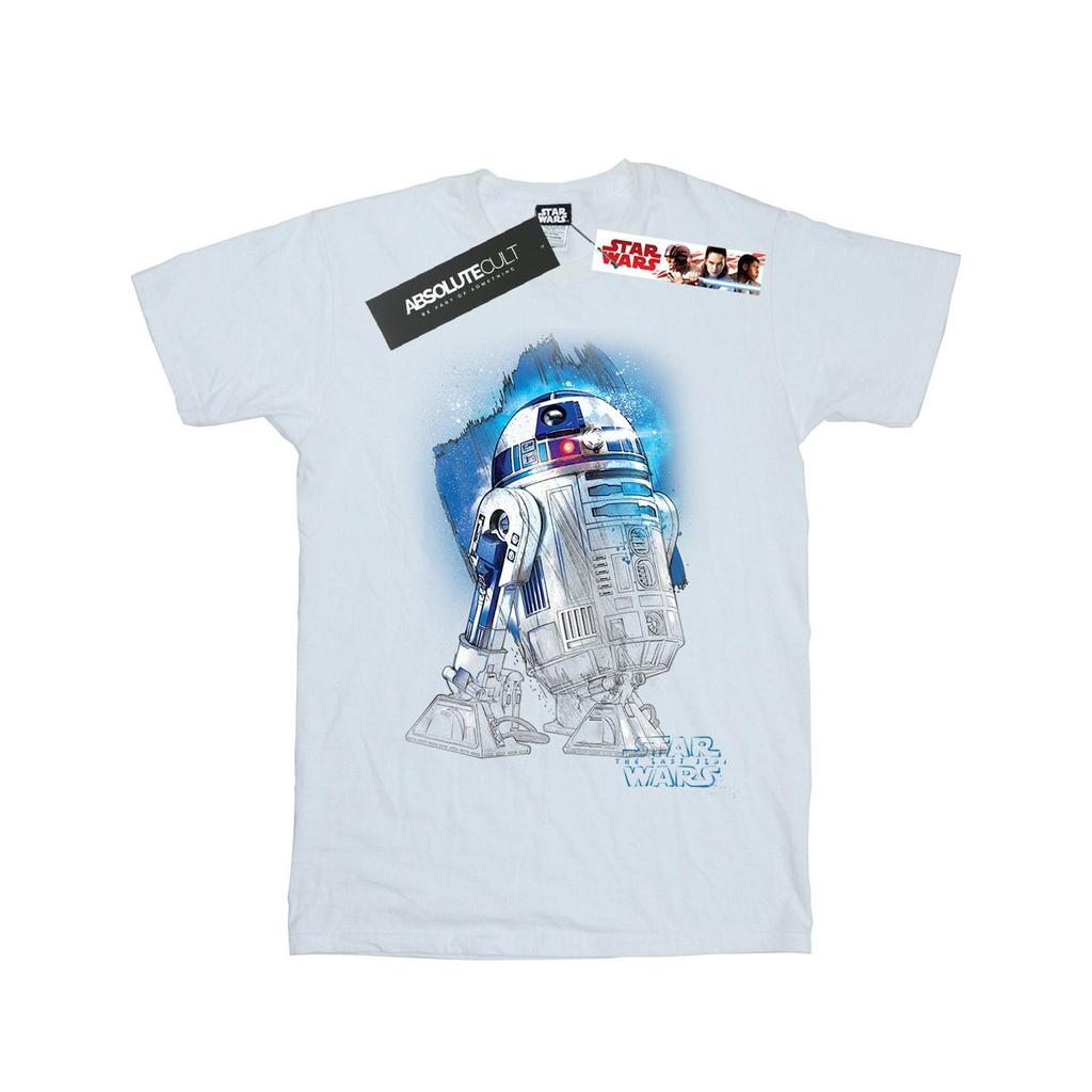 Star Wars Womens/Ladies The Last Jedi R2-D2 Brushed Cotton Boyfriend T-Shirt