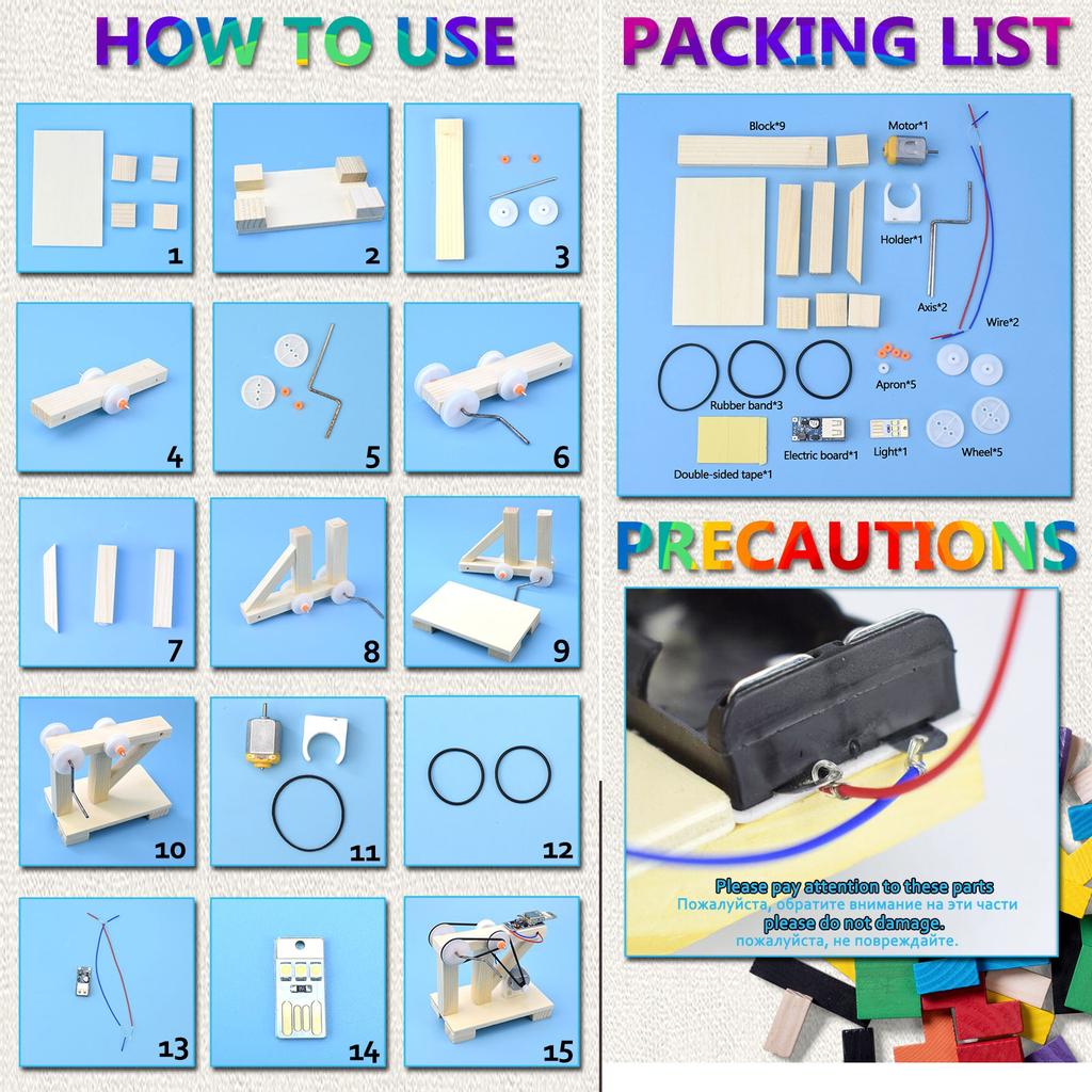 Деревянная развивающая игрушка для детей: ручной генератор ребенок исследует науку