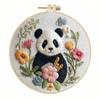 Panda DIY Embroidery Needlework Bamboo Embroidery Frame English Kit (with tools included), for embroidery hobby beginners