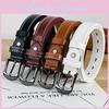 Womens Hollowout Needle Buckle Belt Versatile Decor Pu Leather Korean Casual