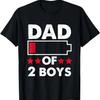 Funny Dad Of 2 Boys Father's Day Gift Idea T-Shirt
