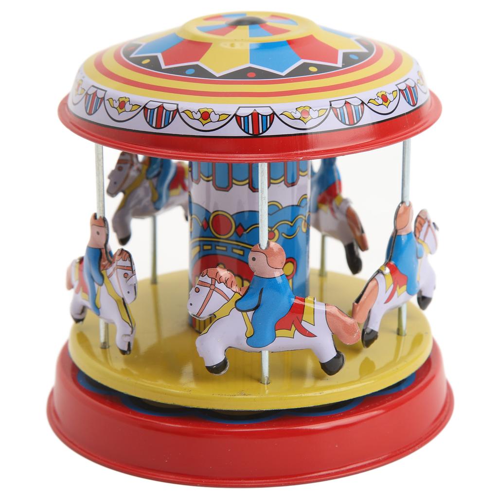 Carousel Horse Wind Up Toys Retro Handmade Interesting Rotating Carousel Horse Clockwork Toys for