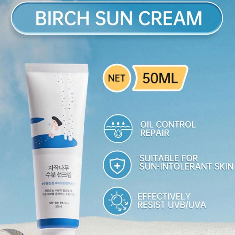 ROUND LAB Увлажняющий солнцезащитный крем с березовым соком 50мл (SPF50 +)