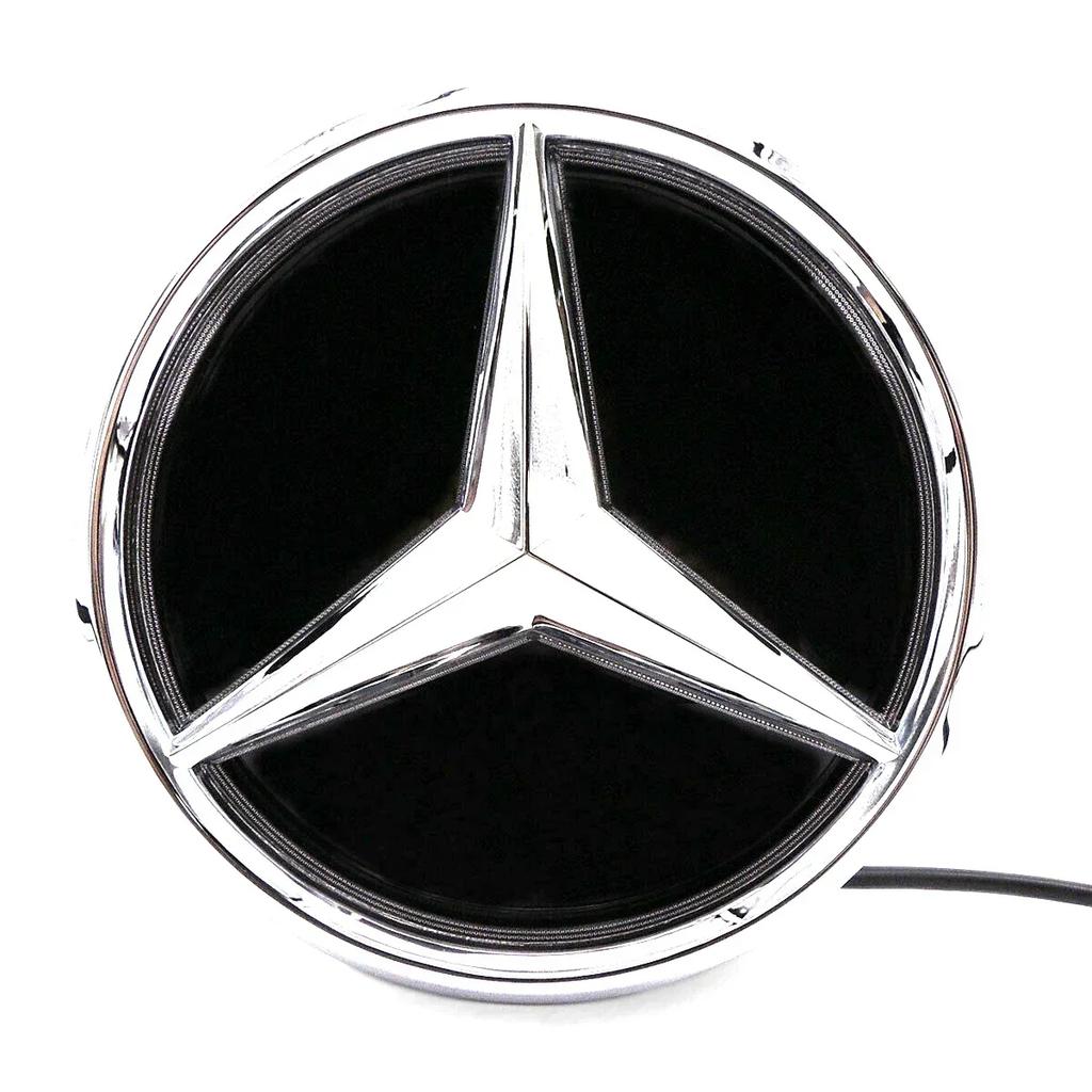 Для Mercedes Benz Хромированный Серебристый и Глянцевый Черный Передний Звездный Эмблема Решетки Радиатора Подсвечиваемый Логотип Для Mercedes Benz GLC X253 GLE W167
