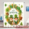 2 шторы с 2D плоской печатью (Без Рода) Шторы с принтом StPatricksVibes Современные шторы 100% полиэстер Шторы Подарки Идеально для