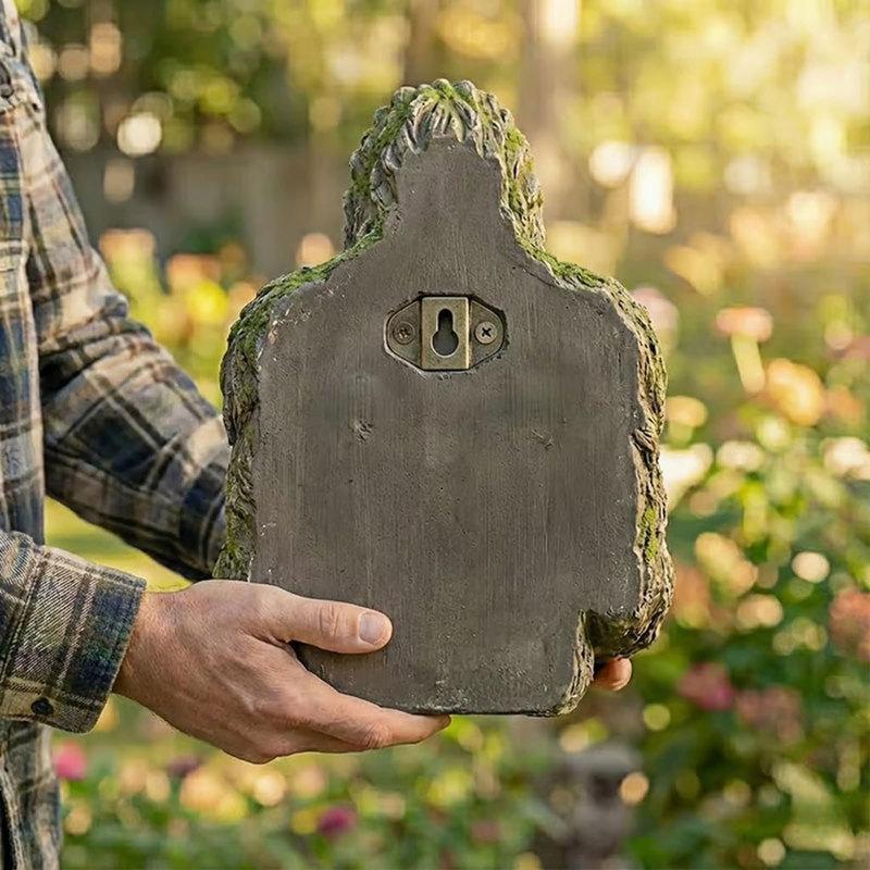 Bird Feeder with Hidden Keyhole Hanger Waterproof Tree-Mounted Outdoor Sculpture Feeders for Patio Yard