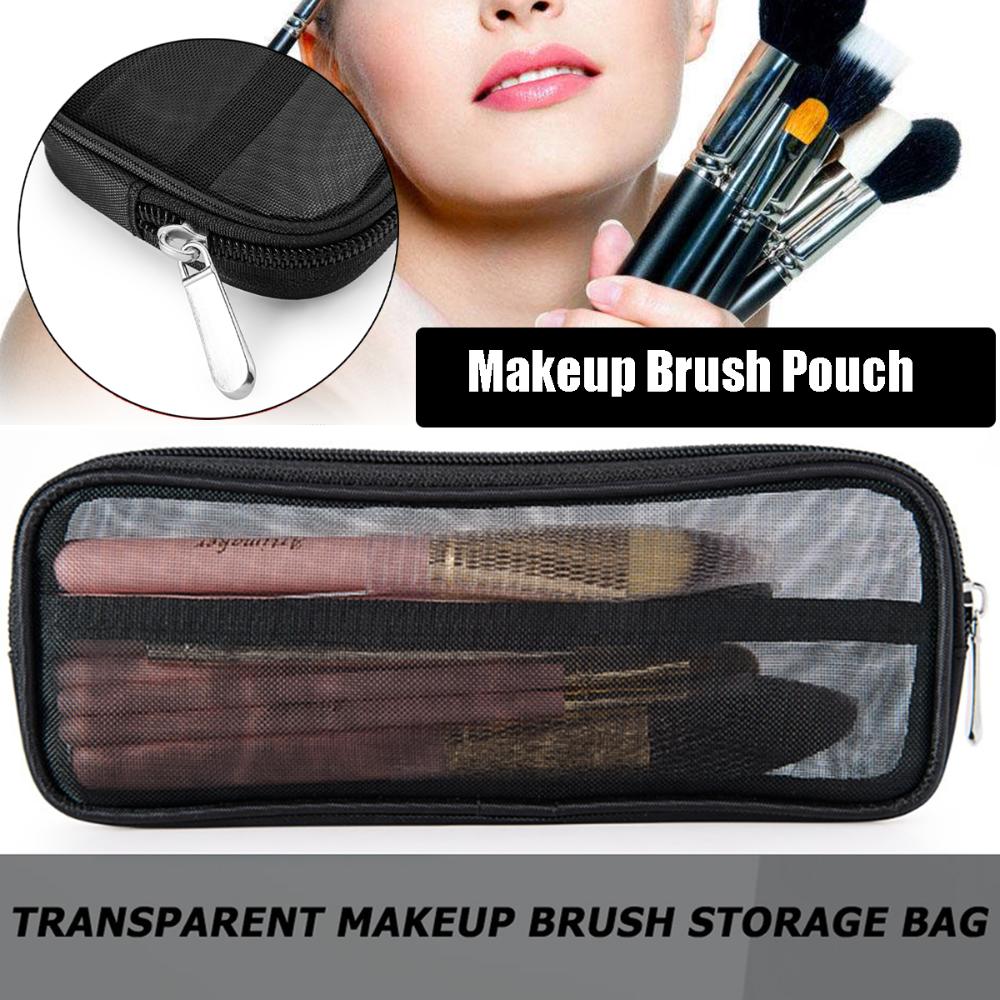 Multifunctional Toiletry Storage Case Makeup Brush Pouch Cosmetic Organizer Mesh Makeup Bags