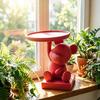 Медведь Ключница Миска для прихожей 3D-печать Милая статуэтка медведя с подносом Мультяшная фигурка животного Конфетница для декора интерьера дома