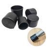 10Pcs Furniture Feet Non-Slip Chair Leg Cover Black Floor Protectors Round Tube Caps Socks