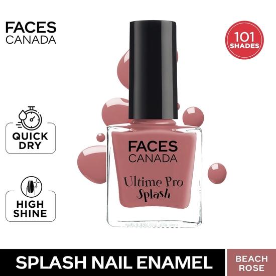 FACESCANADA Ultime Pro Splash Nail Enamel - Beach Rose 157 (8ml)|Быстросохнущий и Faces Canada Ultime Pro Splash Nail Enamel