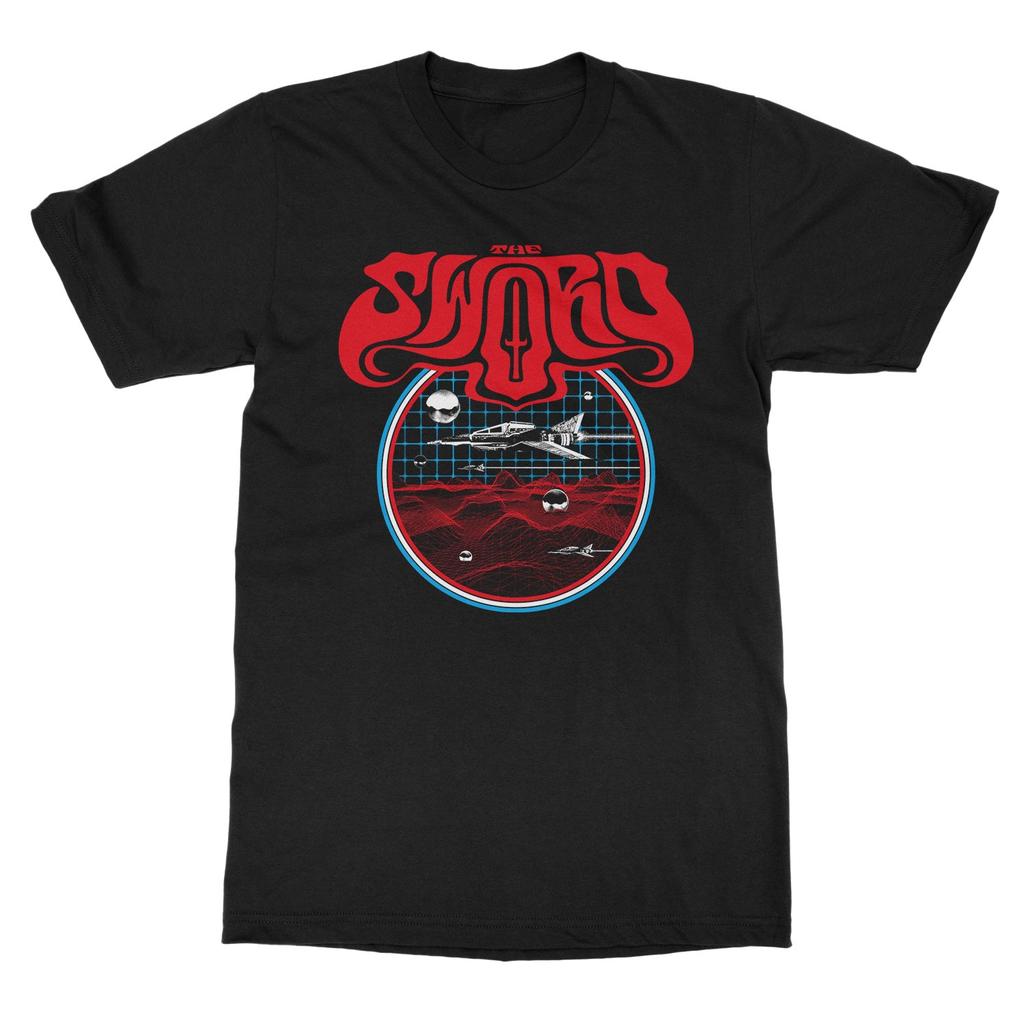 Футболка с принтом The Sword Lunar Spaceship Band 100% Хлопок Графическая футболка Мужская Женская Летний уличный топ