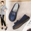 Женские лоферы с конской пряжкой, кожаные мокасины для вождения, удобные туфли на плоской подошве, повседневные туфли без шнуровки, прогулочная минималистичная женская обувь для беременных больших размеров