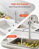 Single Handle Sink Faucet, Chrome-Plated Silver Faucet Kitchen Sink, 1 or 3 Hole Kitchen Water Faucets with Push-Button Drain, Suitable for Bathroom,