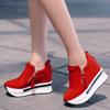 Canvas Shoes Women's Inner Higher Shoes Women's Shoes Side Zipper Muffin Bottom Women's Single Shoes Thick Bottom Sneakers