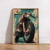 Винтажный постер Cafe Racer – Гранж Мотоциклетное Настенное Искусство Рустикальный Декор Гаража Смелый Принт Мотоцикла Ретро Подарок Байкеру Индустриальные Вайбы