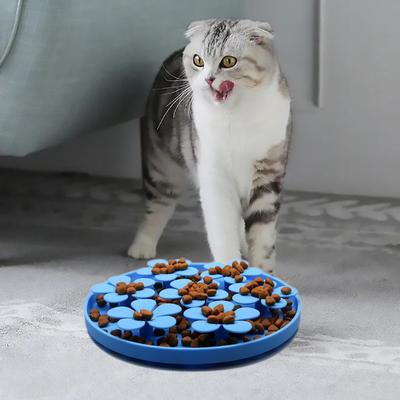 Силиконовая медленная кормушка для домашних животных, тарелка для кормления против удушья, миска для еды, игрушки-головоломки, товары для домашних животных для обучения Iq