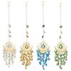 Gold Star Moon Lighting Crystal Wind Chime Wedding Party Crystal Pendant  Home Garden