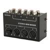 Passive Mixer 4 Channel Line Mixer Mini Sound Mixer Stereo Line Mixer for Tuning Mixing Instruments