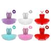 Kids Girls Ballet Dance Performance Costume Sequined Tutu Dress with Hair Tie Headwear