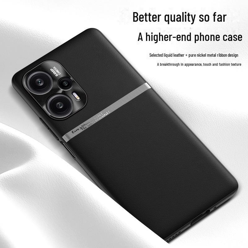 Защитный чехол Redmi Note 12 Turbo Leather Anti-Fall, цельный дизайн