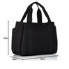Rootote Water-Repellent Mini Tote Bag, SN Deli Paruti, Hassui, A 1463, Women's, Black
