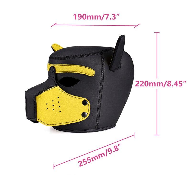 Женская карнавальная маска на Хэллоуин, сексуальная маска для взрослых, косплей, ролевая игра, маска на всю голову для собаки, мягкая латексная резиновая маска для щенка для лица
