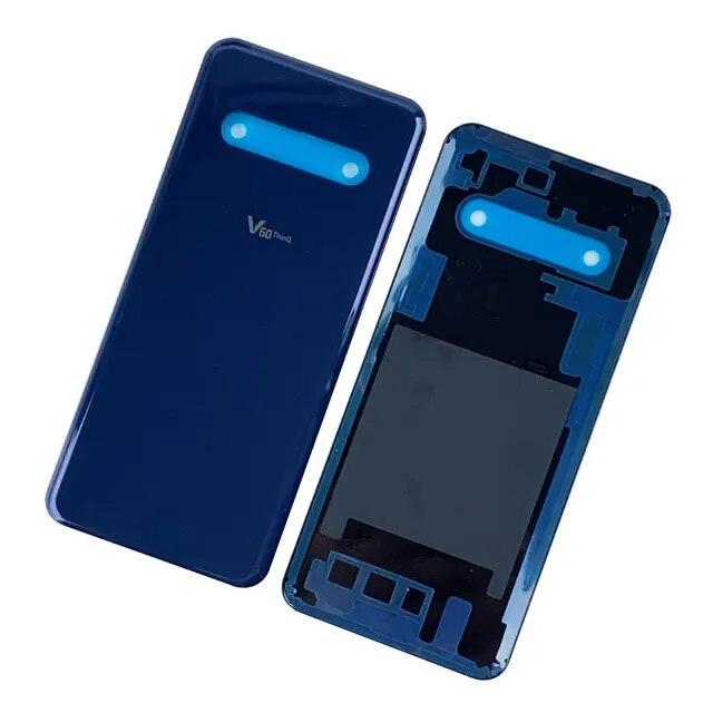 100% оригинальная стеклянная задняя крышка для LG V60 ThinQ 5G, задняя крышка корпуса, крышка батарейного отсека, задняя крышка с заменой объектива камеры