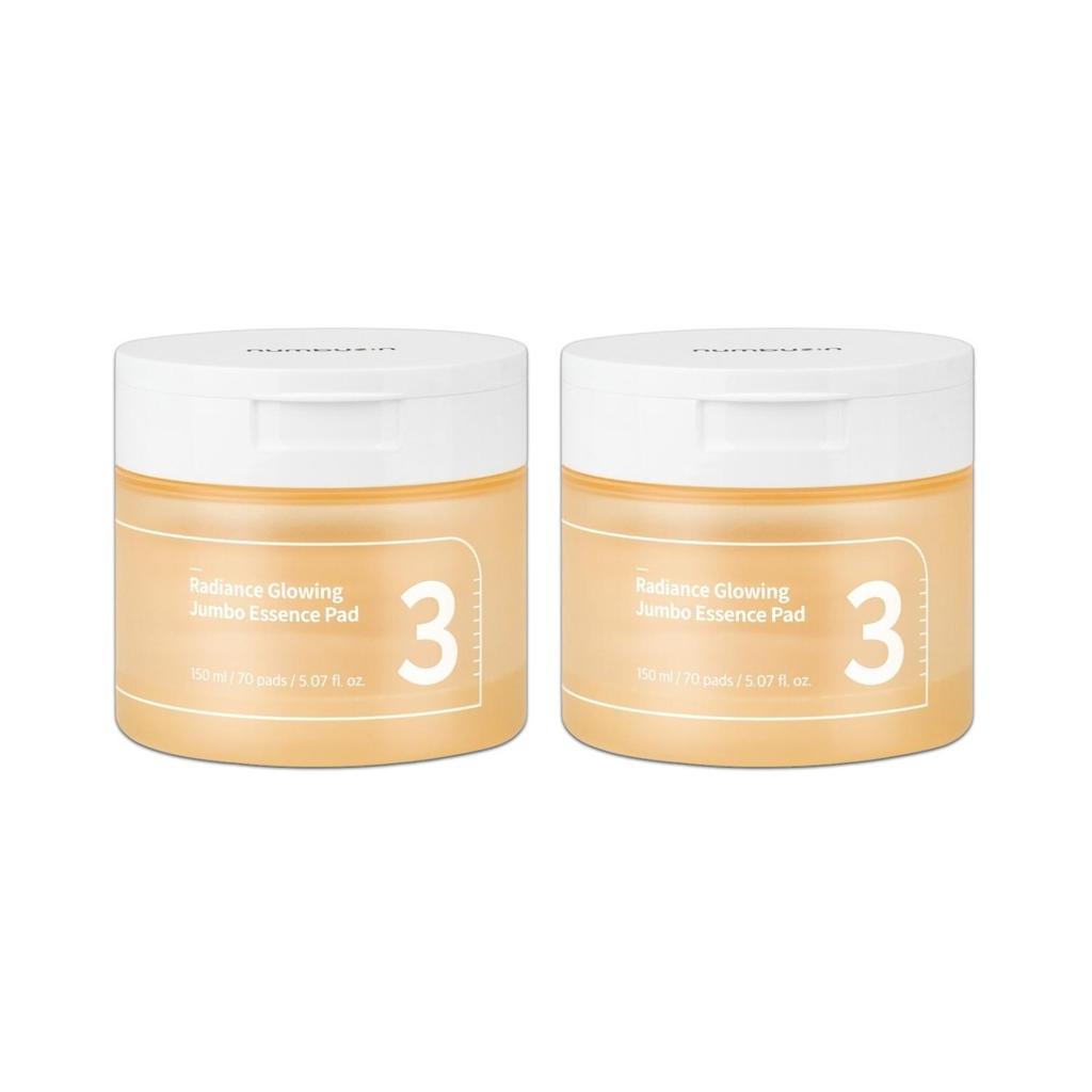 Numbuzin No.3 Radiance Boosting Toner Pad 70 Pads 1+1 Set – Large Capacity 140 Pads