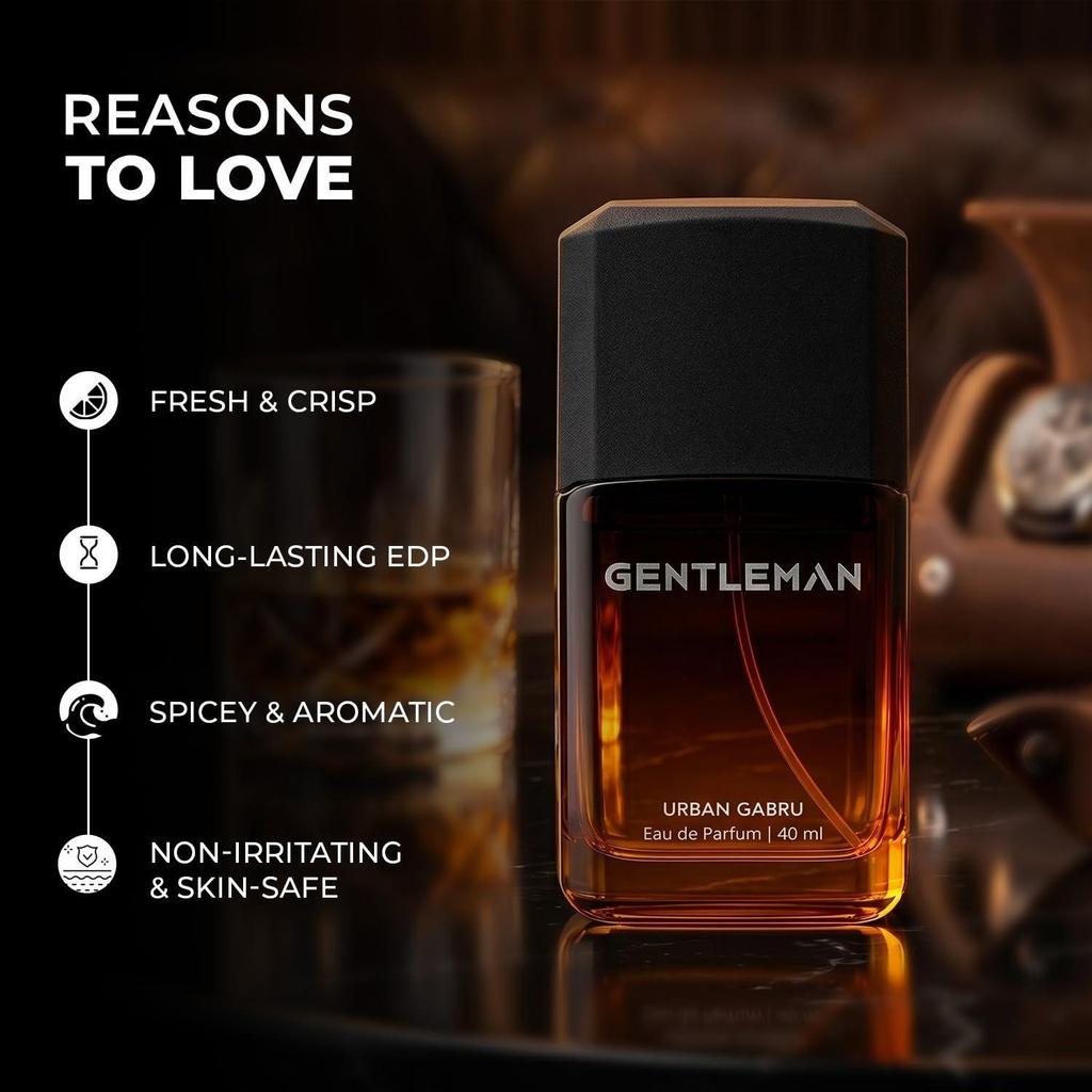 UrbanGabru GENTLEMAN Парфюм для мужчин | Цитрусовый, Свежий, Пряный, Мандарин, Мускус, Амбра | Дезодорант-спрей для мужчин | Стойкий парфюм для мужчин