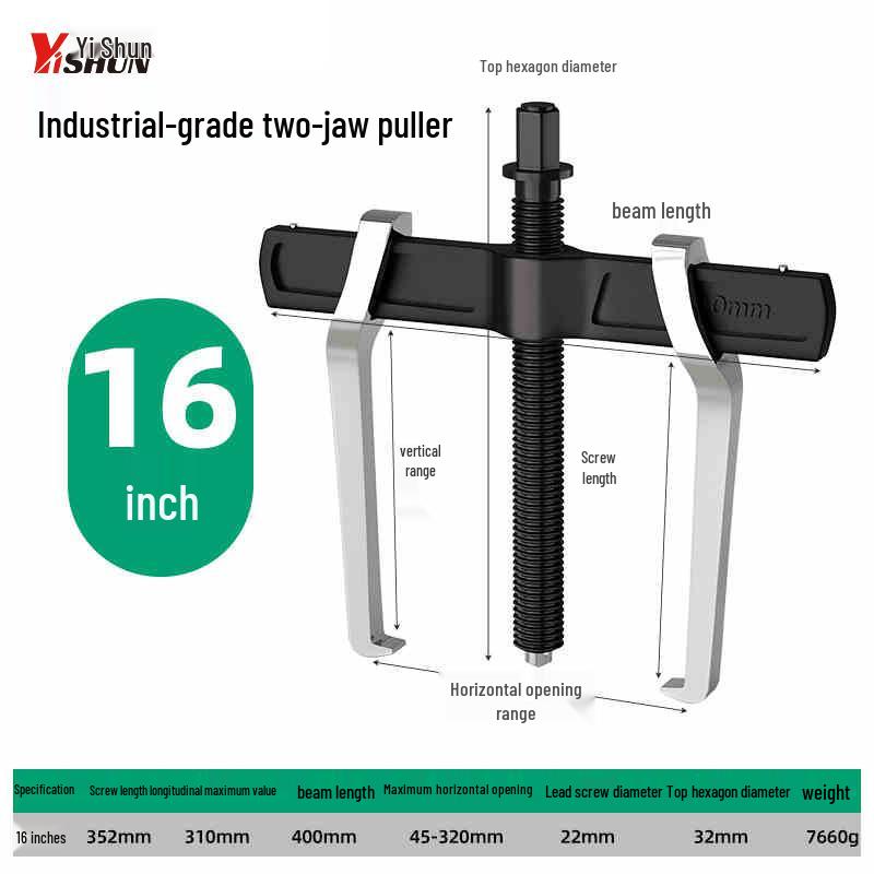 Two-Jaw Multi-Function Bearing Puller for Shaft and Wheel Disassembly