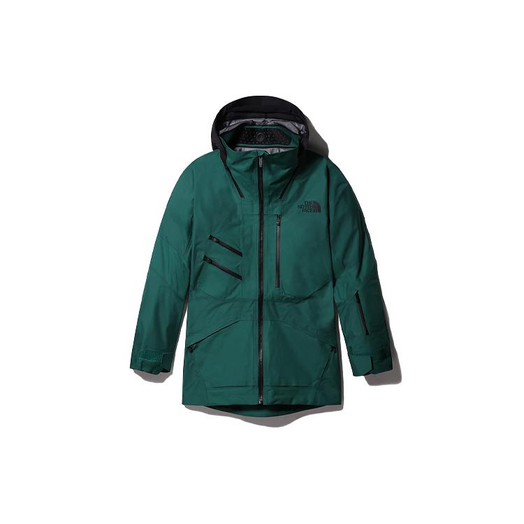 THE NORTH FACE Windbreaker Jackets Men's Green Hooded Moderate Straight Fit NF0A4QXP-S9W