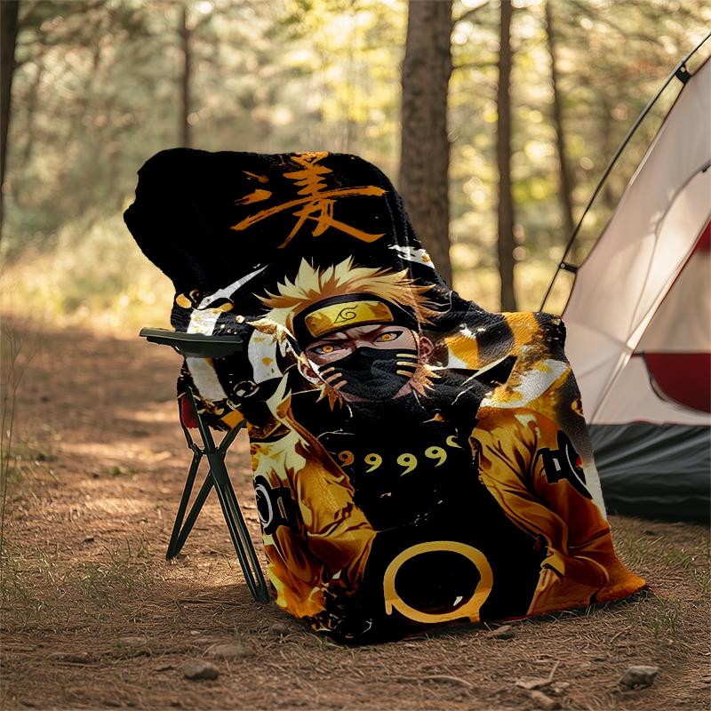 Naruto Power Print Flannel Blanket, Soft Warm Lightweight Throw Blanket for living Room,Sofa Bed Camping office