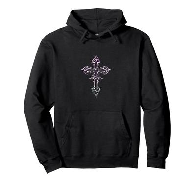 Худи в стиле Emo Goth с минималистичным готическим символом