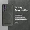 Fuax Leather for Magsafe Wireless Charging Phone Case for Samsung Galaxy S25 Plus S23 S24 FE S22 S21 S20 Note 10 20 Ultra Cover