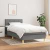 3140578 vidaXL Bed Base and Mattress Dark Grey 90x190 Cm Fabric