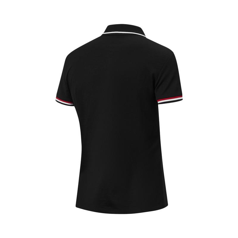 Li-Ning Удобная дышащая рубашка-поло женская топы Черный APLW476-2