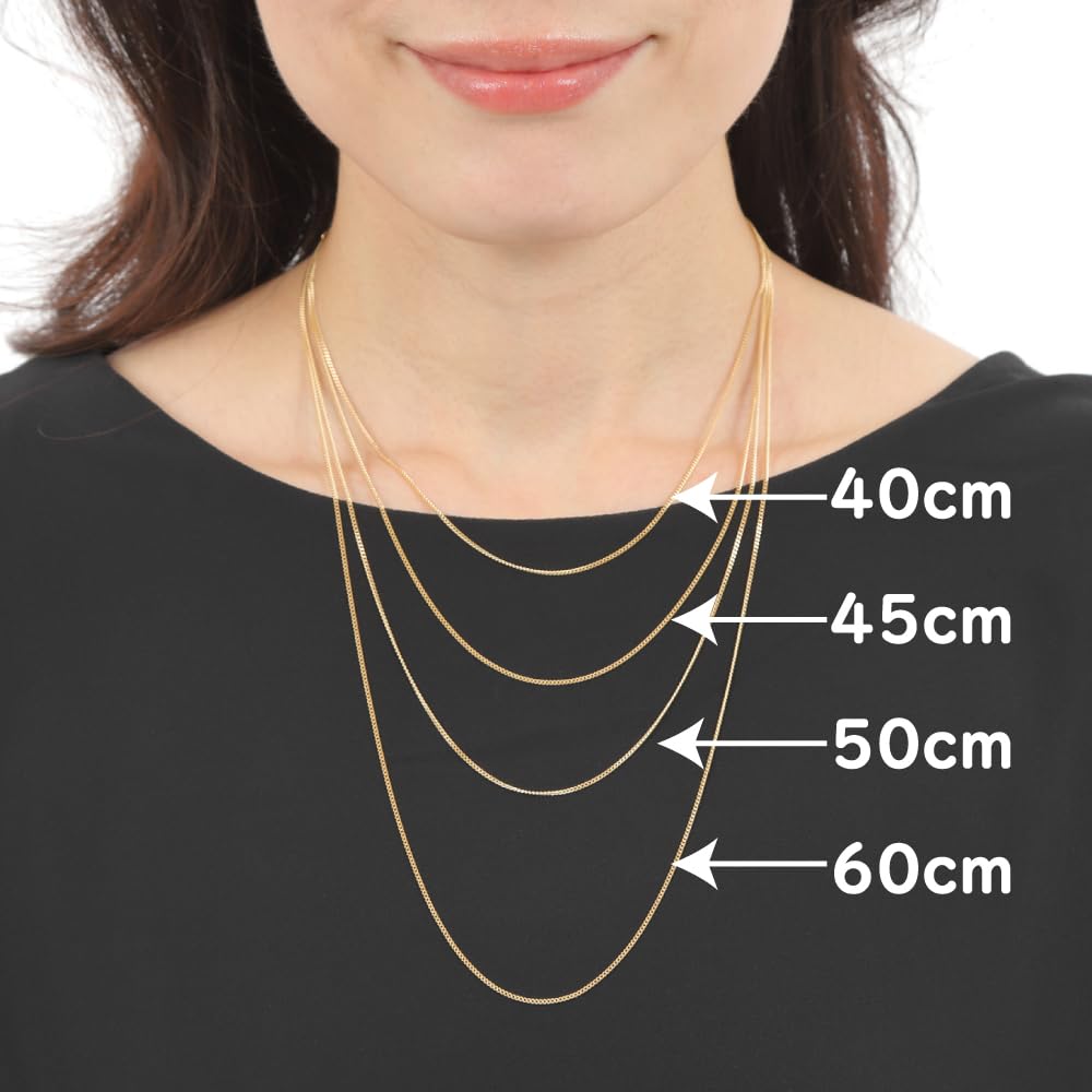 18K Kihei Necklace Chain 2 Sides 50cm Thin Width K18 18K 1.2mm