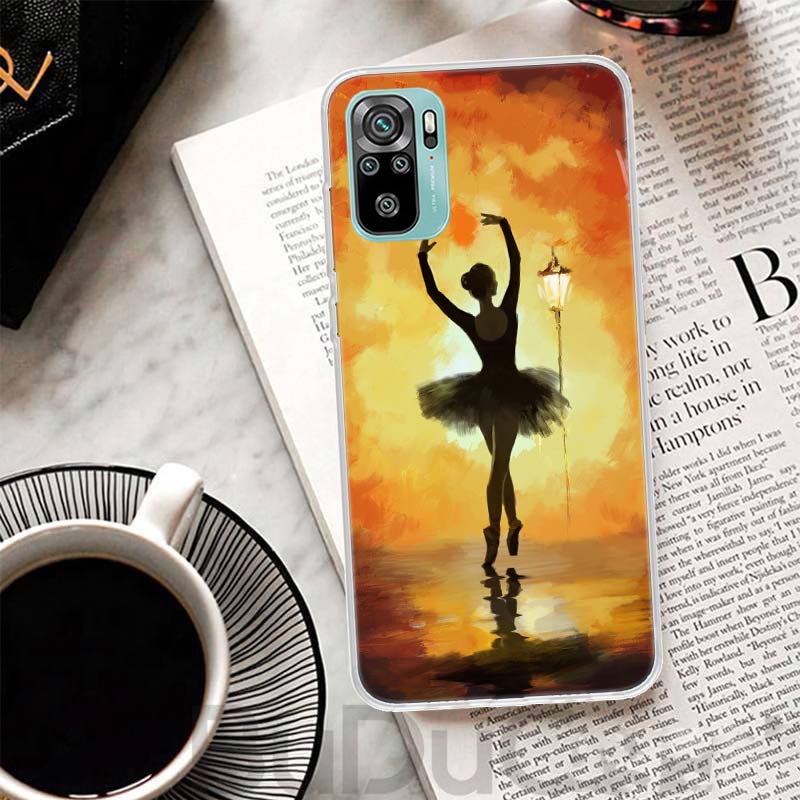 Ballet Dancer Watercolor Cover For Xiaomi Redmi Note 14 13 12S 12 11 Pro Plus Phone Case 11S 10S 10 11E 11T 14Pro 13Pro Print Co