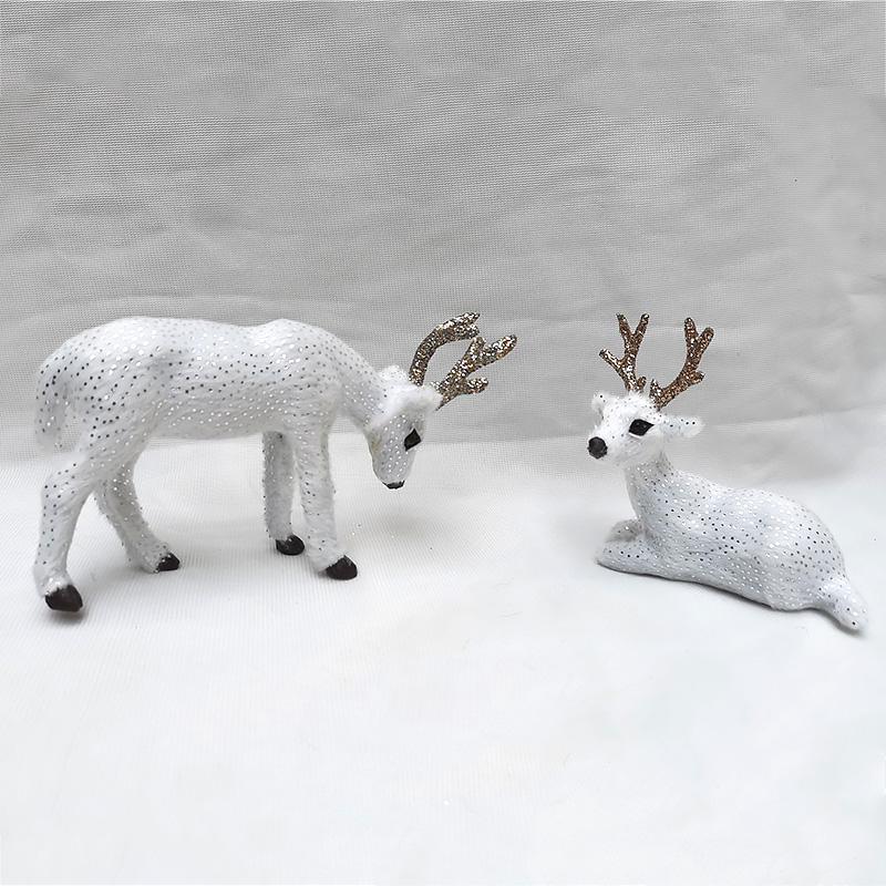1pc Creative Christmas Sika Deer Christmas Reindeer Simulation Deer Elk Christmas Deer Decorations