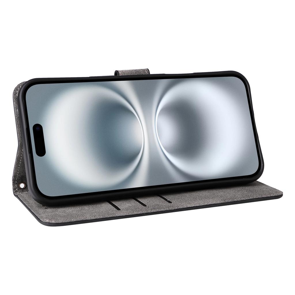 For iPhone 16 Wallet Case RFID Blocking PU Leather Cover Stand View