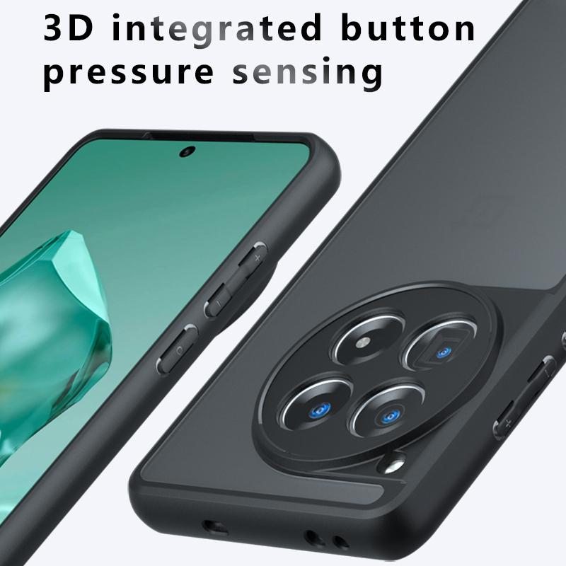 Для OnePlus 12 5G Чехол Защита Объектива Матовое Покрытие ПК+ТПУ Чехол для Телефона