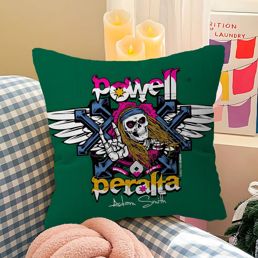 PPowells PPeraltas Skateboard Cartoon Pillow Gifts Home Office Furnishings Bedroom Sofa Car Cushion Cover case xcm