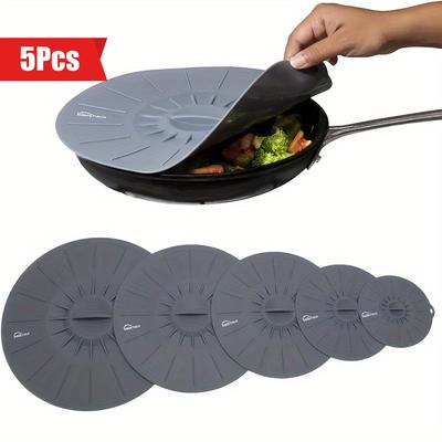 5 шт./компл. силиконовая крышка для микроволновой печи, пищевая пленка, крышка для кастрюли, крышка для еды, заглушка для крышки сковороды, крышки для мисок, кухонный инструмент для приготовления пищи