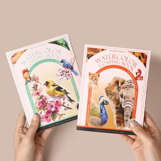 Портативный альбом для гуаши, трехстворчатый дизайн, набор акварельных листов с 12 ячейками для красок, эргономичная кисть, арт-набор для снятия стресса